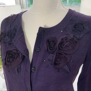 Banana republic deep purple cardigan
